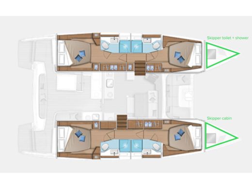 Catamaran  Lagoon 46 Boot Grundriss