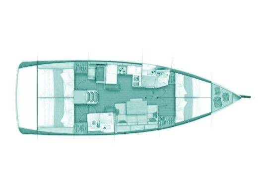 Sailboat JEANNEAU SUN ODYSSEY 440 Boot Grundriss