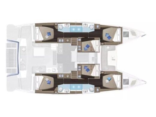 Catamaran Lagoon Lagoon 51 Plattegrond van de boot