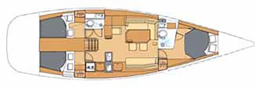 Sailboat BENETEAU FIRST 50 Boat layout