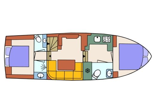 Houseboat Senna Elite Mistral 1150 Boot Grundriss