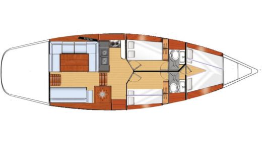 Sailboat CNSO KENDO HY Boat layout