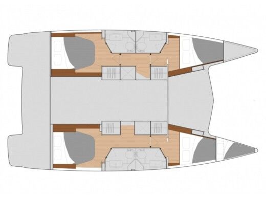 Catamaran  Isla 40 Boat layout