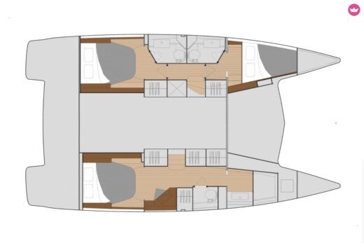 Catamaran Fountaine Pajot Isla 40 Boot Grundriss