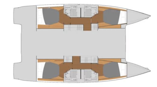 Catamaran  Astréa 42 Plano del barco