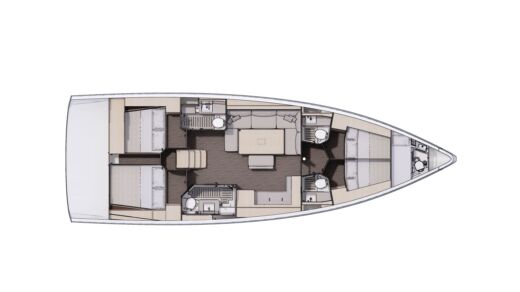 Sailboat Dufour 470 GL Plano del barco