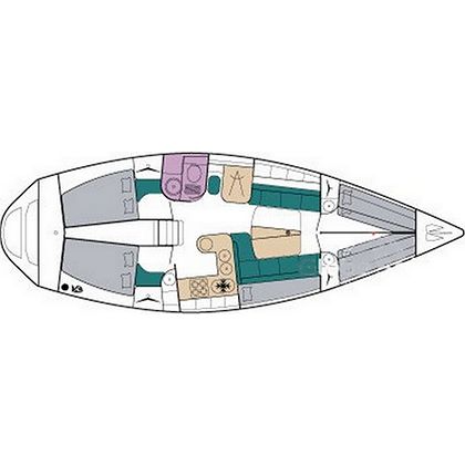 Sailboat Kirie - Feeling Feeiling 416 Plan du bateau