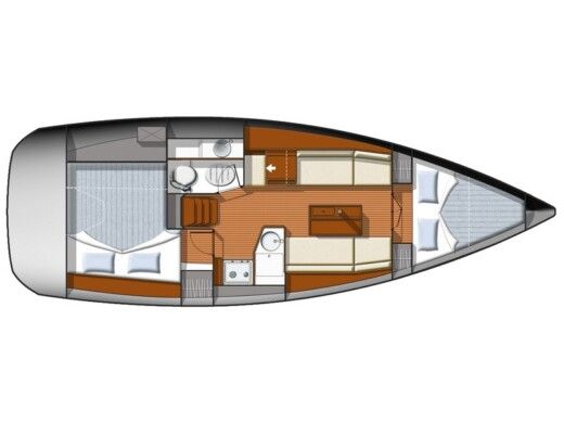 Sailboat JEANNEAU SUN ODYSSEY 33I boat plan