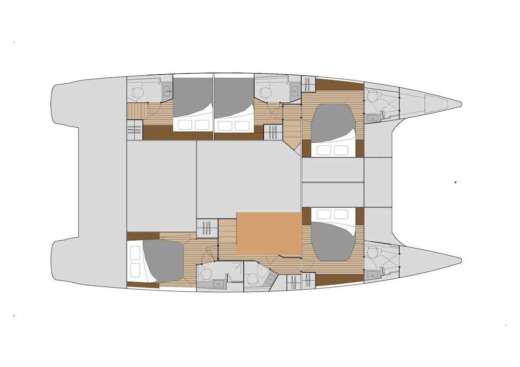 Catamaran Fountaine Pajot Saba 50 Boat layout