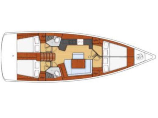 Sailboat Beneteau Oceanis 45 - 4 cab. Boat layout