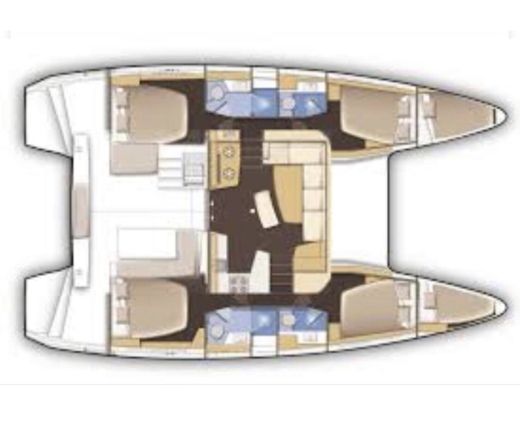 Catamaran Lagoon Lagoon 42 Σχέδιο κάτοψης σκάφους