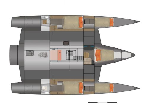 Sailboat  Neel 47 Planimetria della barca