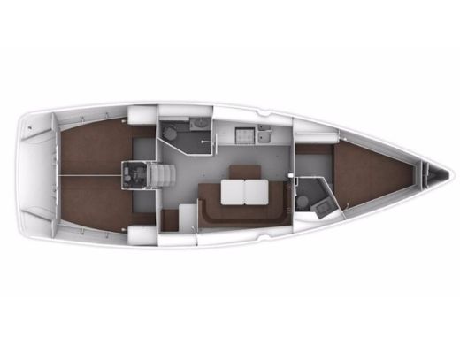 Sailboat  Bavaria Cruiser 41S Boat layout