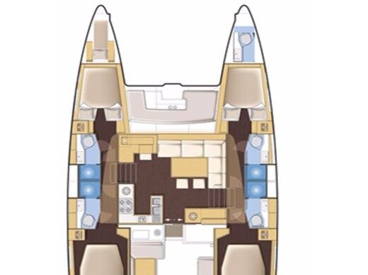 Catamaran  Lagoon 450  Flybridge Boat design plan
