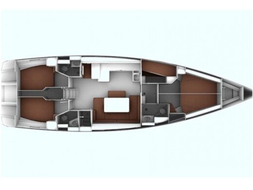Sailboat Bavaria 51 Cruiser Boat layout