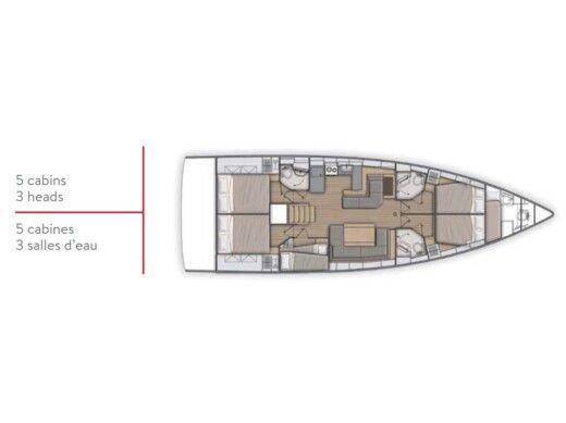 Sailboat  Oceanis 51.1 boat plan