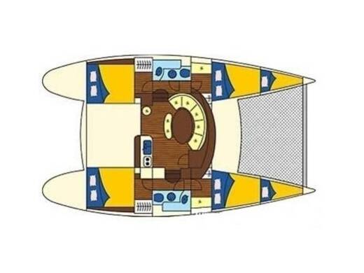 Catamaran Lagoon Lagoon 380 Boot Grundriss