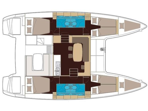 Catamaran Lagoon Lagoon 400 S2 Boat design plan