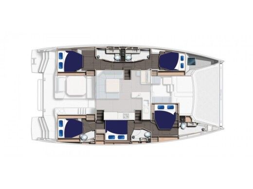 Catamaran  Leopard 50  Boat layout
