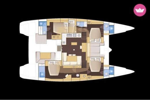 Catamaran Lagoon 52 F Boat layout