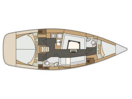 Sailboat ELAN Impression 40 Plattegrond van de boot