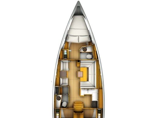 Sailboat JEANNEAU SUN ODYSSEY 419 boat plan