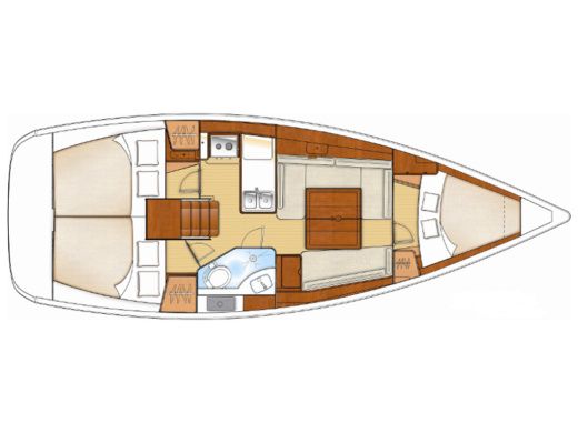 Sailboat BENETEAU OCEANIS 34 Boat design plan