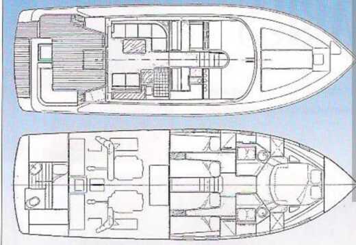 Motorboat AZIMUT 45 FLY Boat design plan