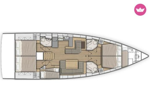 Sailboat Beneteau Oceanis 51.1 boat plan