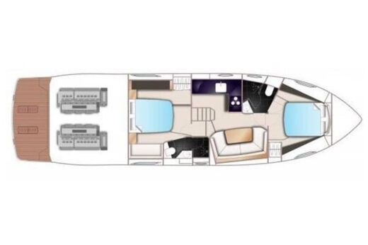 Motorboat Princess V48 Boat layout