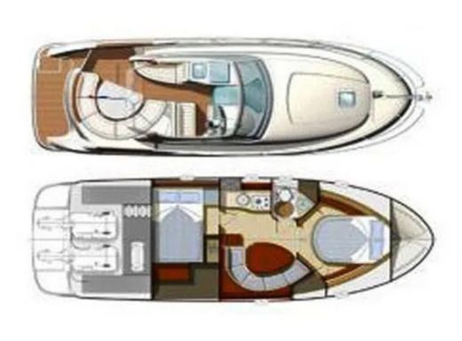 Motorboat Jeanneau Prestige 34 boat plan