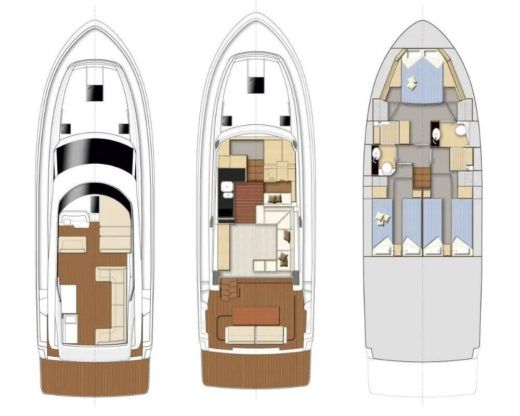 Motorboat Bavaria Virtess 420 Fly Σχέδιο κάτοψης σκάφους
