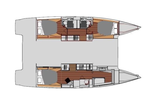 Catamaran Fountaine Pajot Fountaine Pajot Astrea 42 - 3 + 1 cab. Plan du bateau