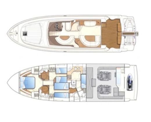 Motor Yacht Ferretti 55 fly boat plan