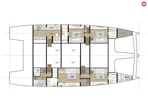 Catamaran  Sunreef 80 Plan du bateau