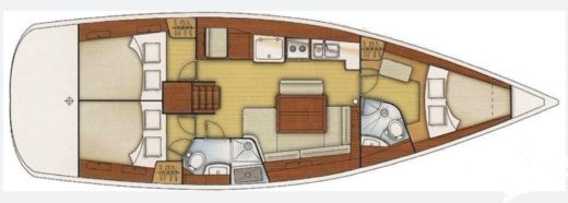 Sailboat Beneteau Oceanis 43 Plan du bateau
