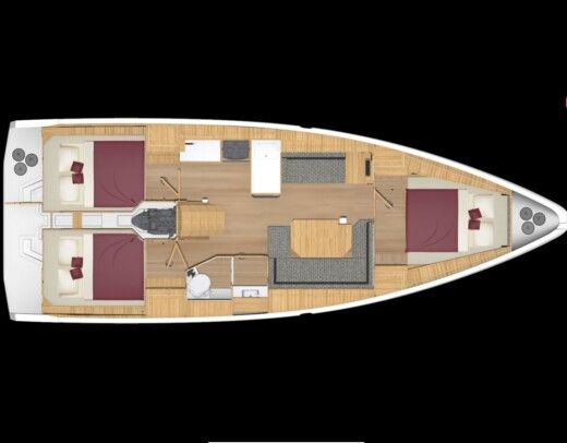 Sailboat Bavaria C 38 Plan du bateau