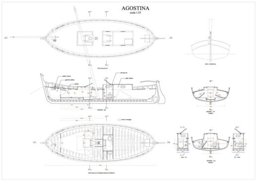 Sailboat Sangermani Rivanetto Boat layout