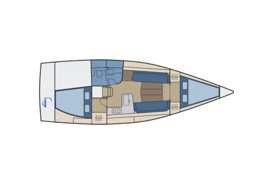 Sailboat  Dehler 34 Boot Grundriss