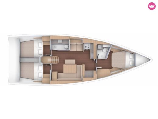 Sailboat Dufour 430 gl boat plan