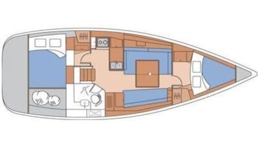 Sailboat BENETEAU OCEANIS 37 boat plan