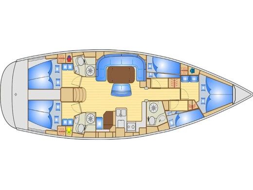 Sailboat  Bavaria 50 Cruiser boat plan