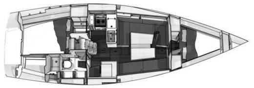 Sailboat Elan Elan34 Planimetria della barca