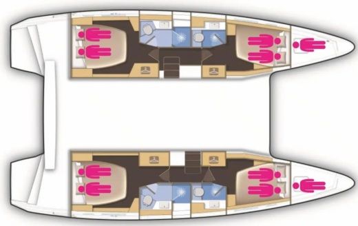 Catamaran  Lagoon 42 boat plan