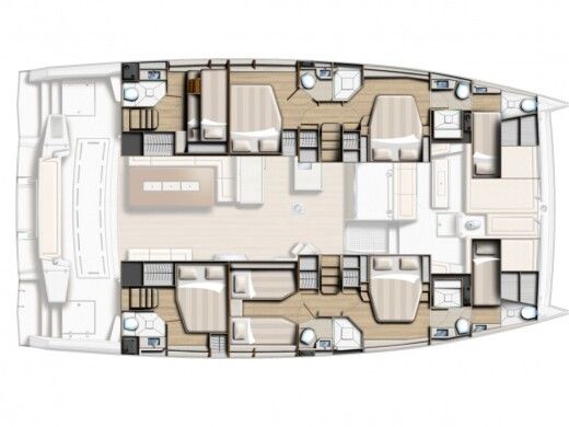 Catamaran Bali - Catana 5.4 LUXE AMUR Boat layout