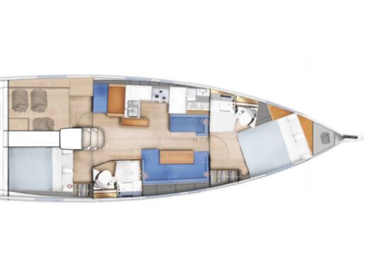 Sailboat Beneteau Sun Odyssey 410 Boat layout