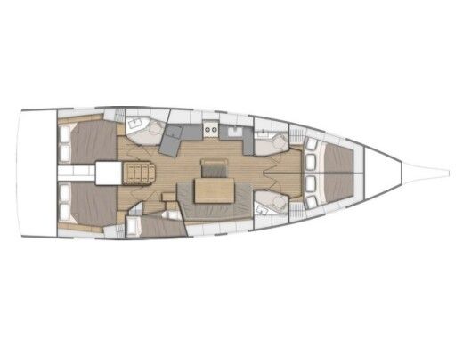 Sailboat BENETEAU OCEANIS 46.1 Planimetria della barca
