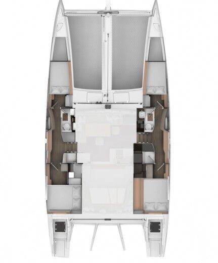 Catamaran Outremer 51 Boat layout