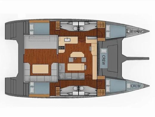 Catamaran Luna 49 Plan du bateau