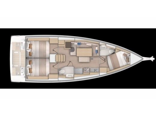 Sailboat  Oceanis 37.1 Boat layout